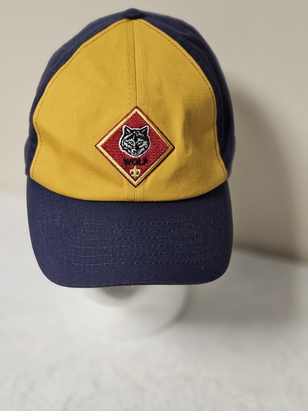 Wolf Embroidered Yellow Navy Cap Scouts